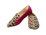 Metal Head Leopard Flat New Single Shoes for Pregnant Women 39 Yard Rose