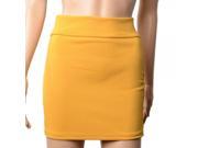 Elastic Package Hip Skirt Ginger Yellow M