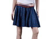 Sweet Floral Chiffon Irregular Fishtail shaped Women Skirt Blue