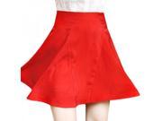 Amazing Tridimensional Designs Split Splicing Style Large Hemline Women’s Skirt Red S