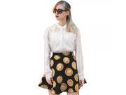 2014 New Euramerican Style Summer Head Pattern Printing Slim Skirt Black