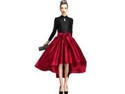 New Fashionable High end Irregular Hemline Polyester Women Bust Skirt Red M