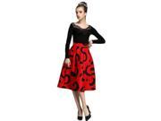 New Classy All match High waist Long Polyester Women Bust Skirt Red S