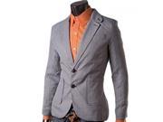 Slim Houndstooth Pattern Single breasted Two Buckles Male Western style Small Suit M