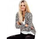 Enchanting Leopard Print Women’s Cotton Blended Sexy Small Suit Leopard XS