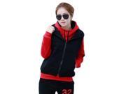 3pcs Casual Sport Thickened Letter Pattern Women’s Hoody Set Red M