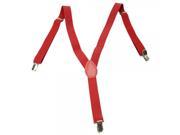 Adjustable Unisex Pants Elastic Webbing Suspenders Braces Jujube Red