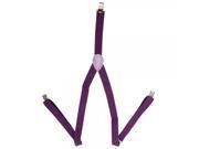 Adjustable Unisex Pants Elastic Webbing Suspenders Braces Deep Purple
