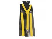 Clip on Braces Elastic Y back Suspenders Yellow