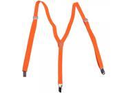 Orange Elastic Braces Clip on Suspenders