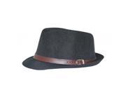 Graceful Ventilated Flax Jazz Cap with PU Buckle Black