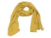 D07 Korean Style Unisex Thickened Thermal Knitting Woolen Shawl Scarf Ginger Yellow