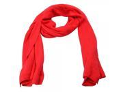 D07 Korean Style Unisex Thickened Thermal Knitting Woolen Shawl Scarf Big Red