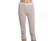 H03 Do Cooba Lace Breathable Grenadine Cropped Trousers Leggings Off white