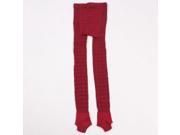 Women Leggings Tight Pants Twist Pattern Long Pants Wine Red
