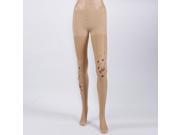 Forest Bird Pattern Tattoo Silk Stockings Free Size Nude