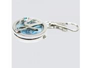 [Clearance] Metal Letter Y Design Quartz Pocket Watch Keychain Blue