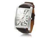 Square Style Men’s Digital Display Wrist Watch Coffee White
