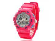 Fantastic Children Dual Movements Quartz Sports Watch with Night Vision Rose Red Blue