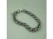Simple Non fading Titanium Steel Men s Bracelet Silver
