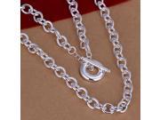 18 Silver Plating to Pendant Brass Male Men sNecklace Silver