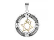 Trendy Stainless Steel Cool Jewish Star Charm Men s Pendant Golden Silver