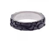 Noble Texture Copper Aluminum Alloy Ring Black + Silver Diameter 20mm Noble Texture Copper Aluminum Alloy Ring Black + Silver Diameter 20mm