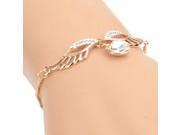 Elegant Korean Style Alloy Angel Wings Pattern Bracelet Golden