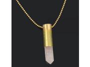 Elegant Alloy Pink Crystal Pendant Necklace