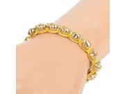 Punk Style Alloy Skull Shape Braided Wax Rope Women Bracelet Yellow