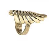 Punk Style Fashionable Alloy Wing Shape Ring Free Size Bronze