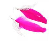 Elegant Rose Red Feather Wing Style Dangle Earrings