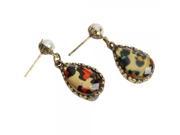 Fashion Leopard Pattern Teardrop Earrings