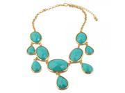 Length Can be Adjusted Gem Necklace Lake Green 39