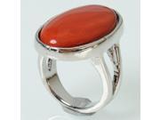 Stylish Red Oval Style Ring Size 10 Diameter 20.62mm