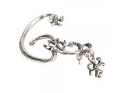 Punk Style Retro Personality Dragon shaped Earrings Ancient Silver