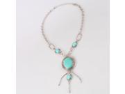 Elegant Oval Turquoise Pendant Necklace