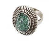 Charming Green Turquoise Round Ring Ring Diameter 19mm