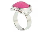 Gorgeous Rose Red Natural Stone Ring Size 10 Diameter 20.62mm