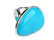 Charming Waterdrop Style Natural Stone Ring Size 10 Diameter 20.62mm