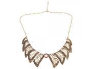 New Style Alloy Crystal Hollow out Carve Retro Style Sweet Collar Neaklace Golden