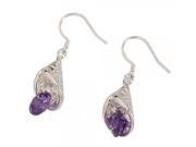 Gorgeous Purple Shell Trumpet Shape Dangle Earrings
