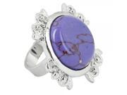 Gorgeous Purple Natural Stone Ring Diameter