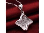 Irregular Square Pendant Shape Environmental Copper Female Women s Necklace Silver