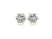 Fashionable Hearts and Arrows Shaped Zircon Crystal Earrings White