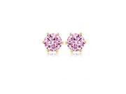 Fashionable Hearts and Arrows Shaped Zircon Crystal Earrings Pink