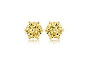 Fashionable Hearts and Arrows Shaped Zircon Crystal Earrings Champagne