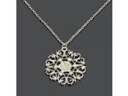 Elegant Alloy Hollowed out Flower Pendant Necklace