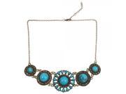 Vintage Style Turquoises Alloy Necklace Bronze