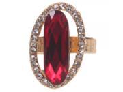Fashionable Rhinestone encrusted Crystal Ring Red Diameter